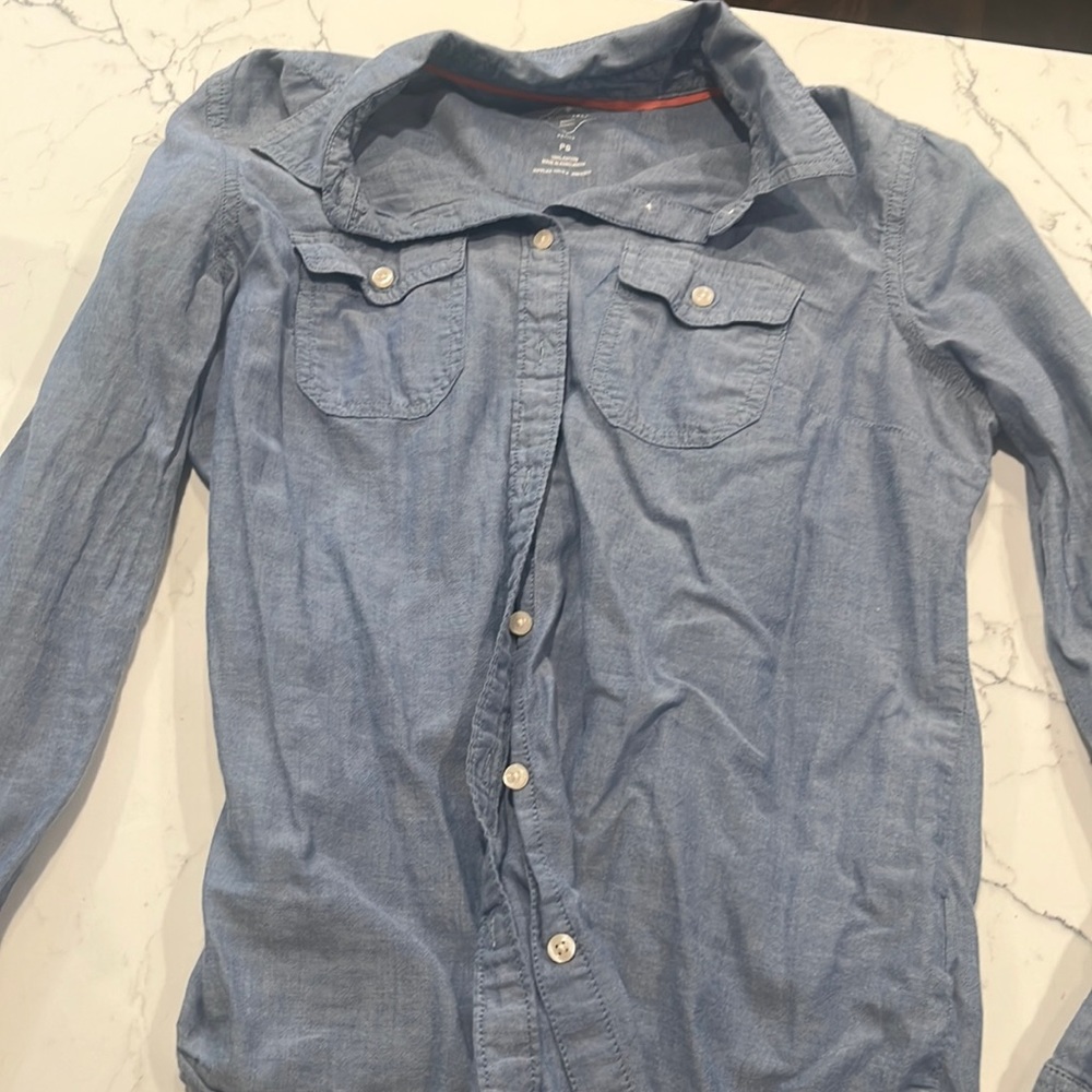 lightweight Jean button up shirt.